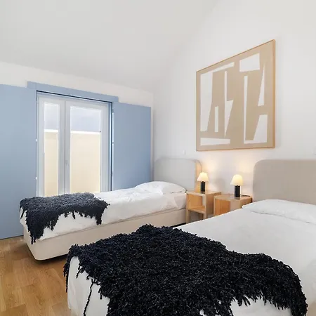 Alcantara Blue Flats